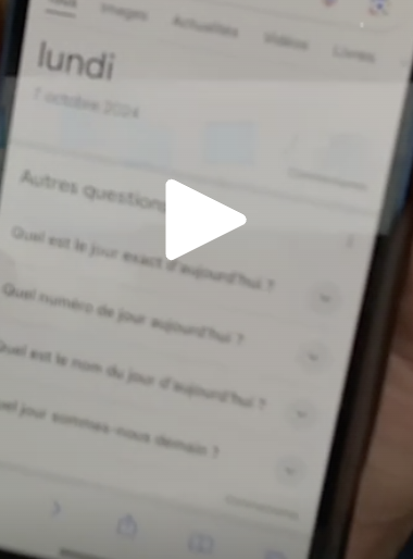 Écran d'appareil affichant « lundi 7 octobre 2024 » lors du tournage